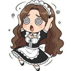 너무 바쁜 메이드 피곤해서 눈앞이 깜깜