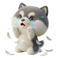 呆呆大頭狗氣噗噗跺腳