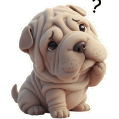 멍청한 왕대가리 강아지, 깜놀해서 손 먹