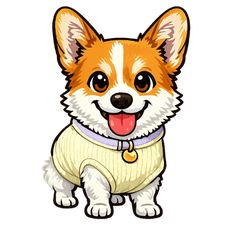 Cute Welsh Corgi Mood Stickers