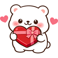 Cute Bear Stickers for February