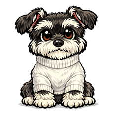Cute  Schnauzer Mood Stickers