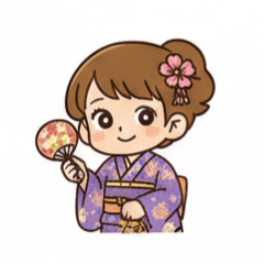 Kimono girl LINE stickers