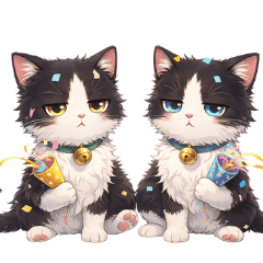 Cat Day Meow Stickers