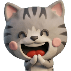 3D Silver Tabby Cat  25