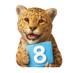 便利な数字.曜日⑥動物好き♥日程用.大文字