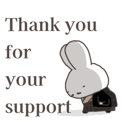 Polite rabbits Sticker (English ver.)