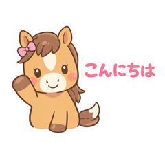 Cute Pastel Horse UMAJO Stickers