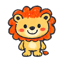 Yurukawa Crayon Lion