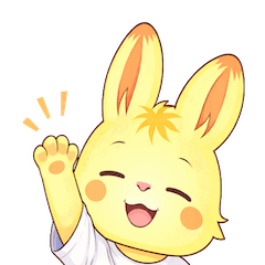 Stickers of a Hardworking Bunny