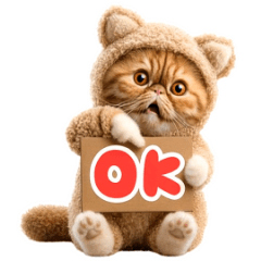 move! Real stuffed cat Sticker.