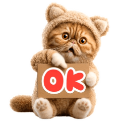 move! Real stuffed cat Sticker.