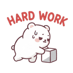 今天也要加油的小白熊