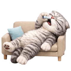 Grey cat! Tuatung (No text)