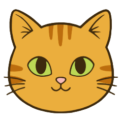 장식에 사용할 수있는 고양이 스탬프 ch