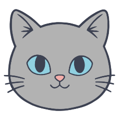 장식에 사용할 수있는 고양이 스탬프 gl