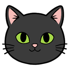 장식에 사용할 수있는 고양이 스탬프 ku