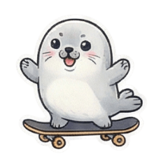 Radical! Skateboarding Baby Seal