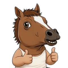 Horse Head Bro - Homie Life Stickers