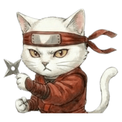 來自日本！紅衣忍者白貓【熱鬧登場篇】