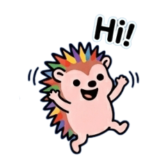 Spike - Cute Hedgehog Stickers