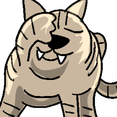 A cat that always pretends to be tough.