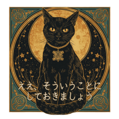 Art Nouveau Cats with Quiet Elegance