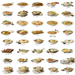 Japanese Local Food Choice Stickers