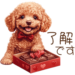 トイプードル♡気持ちを伝えるスタンプ