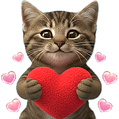 A friendly and useful tabby cat