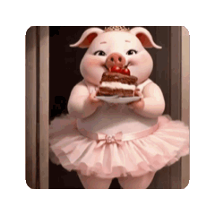 Ballerina Pigs Daily Animated Life