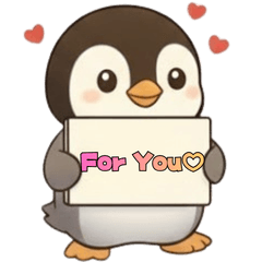 Penta the Penguin Stickers - Love