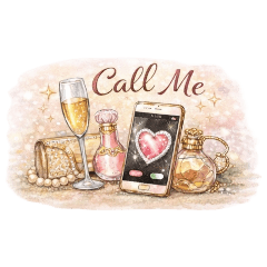 Gold Accent Rose Stickers at Night