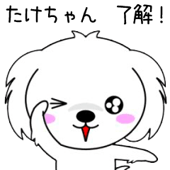 動くよ！♦️たけちゃん専用♦️名前スタンプ