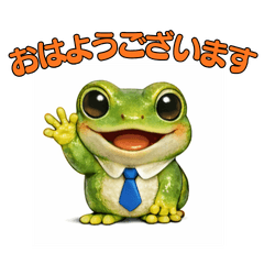 Realistic Frog Polite Stickers
