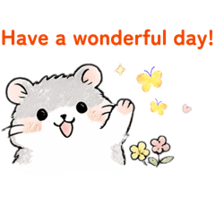 Positive Hamster Sticker