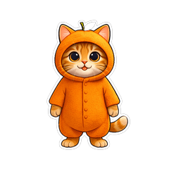 Orange cat stamp No.1