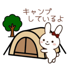 Mini Rabbit Greetings & Camping