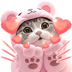 サバシロ猫ちゃんのピンクくま大作戦♡