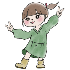 Relaxed Girl and Her Fluffy Puppies