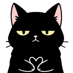 Tsundere Black Cat: Daily Mood Stickers