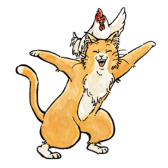 Nekota-kun with squinty eyes