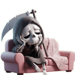 The Evil Grim Reaper Says Im Off Wor