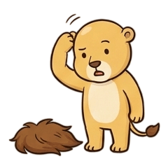 戴著假髮的獅子