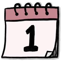 日曆裝飾貼+標註日期和時間