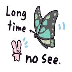 Hand-drawn flowers English&rabbit ver.