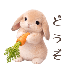 Cute Fluffy Lop Bunny Stickers