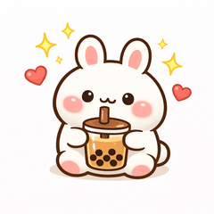 Bubble Tea Bunny – Cute Taiwan Sticker