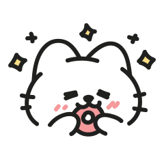 White Cat with Big Feelings for Daily