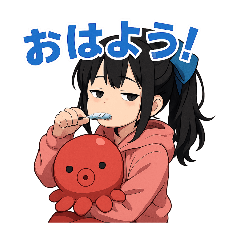 たこを抱えた女の子【基本セット】